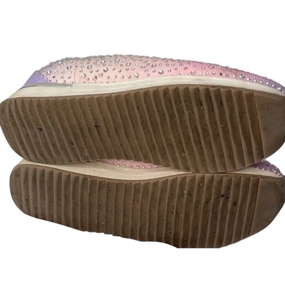 Reaction Kenneth Cole Cameron Zip Sneaker Rhinestone Ombre Pink Purple Sz 9 - Picture 7 of 7